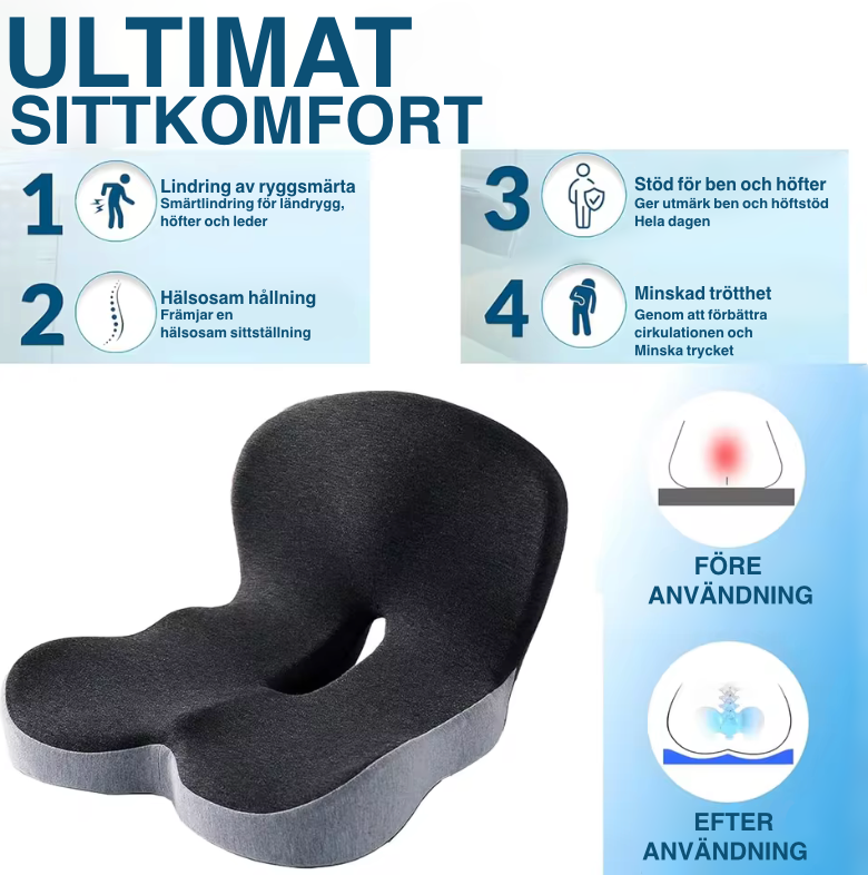 Velora - Ergonomisk kudde för Rygg & Säte